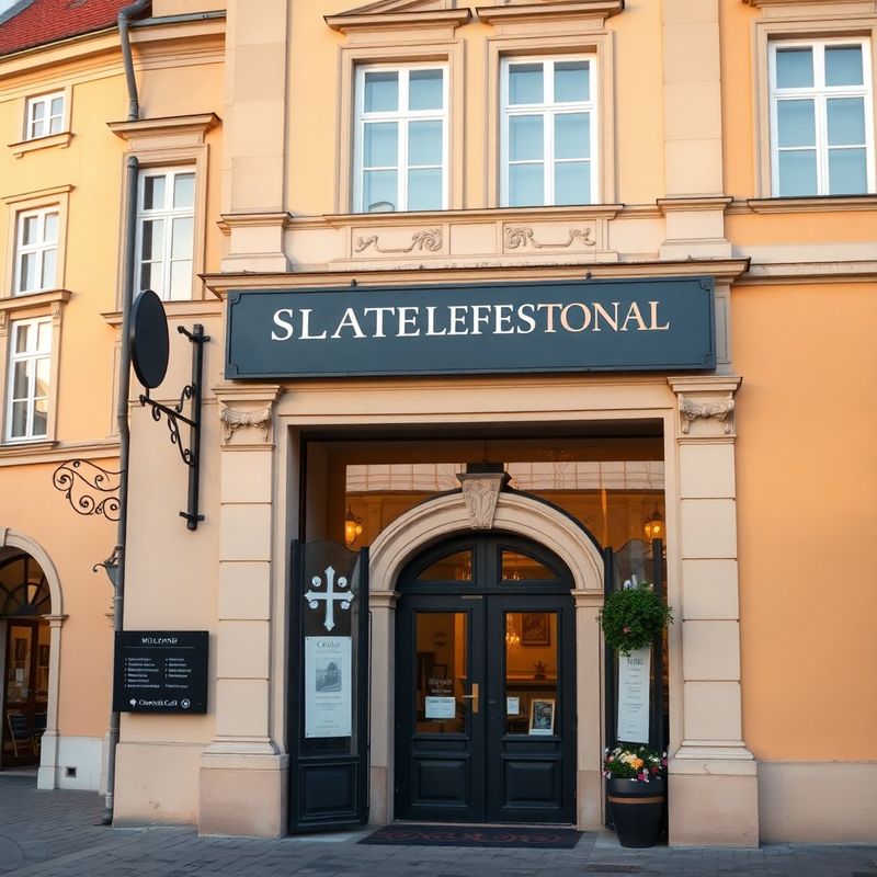 Fasáda historické budovy na olomouckém náměstí ve světle odpoledního slunce